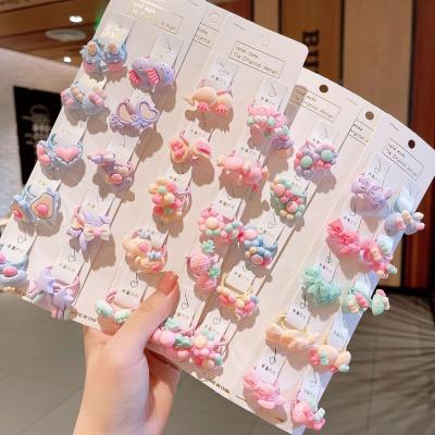 China 40pcs Korean Infant Hair Ring Flower Bow Does Not Hurt Elastic Band K-2026 Baby Female Head Rope Hair Elastic Children Hair Tops for sale