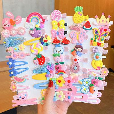 China 2022 New Sweet 14PCS/Set Little Girl Bangs Cute Accessories Children's Hair Clip Baby Hair Clip for sale