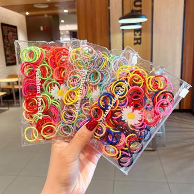 China 100pcs bag kids cute candy cartoon solid elastic hair bands for lovely kids elastic bands girls hair accessories K-2024 for sale