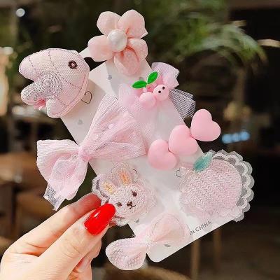 China 2022 New Cartoon Girls Cute Hair Clips Baby Soft Plush Hairpins Soft Knitting Hair Accessories for sale