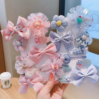 China 10pcs Cloud Lollipop Rainbow Hairpins Set Cartoon Soft Cute Bobby Pin Hair Clips Girls Children Headband Hair Accessories For Kids for sale