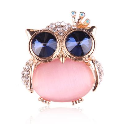 China High Quality Colorful Animal Owl Crystal Fashion Cute Faux Stone Glass for sale