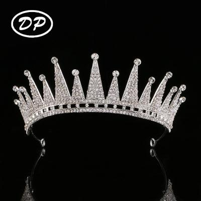 China Fashion Crystal Headband Zircon Bride Rhinestone Bride Rhinestone Women's Queen Crown Tiara Children Birthday DP Tiara Crowns Wedding And Pageant Fashion for sale