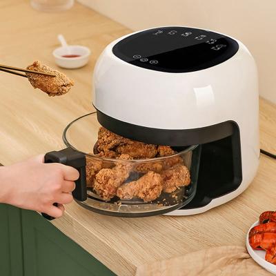 China 2022 Commercial Amazon Air Fryers Digital Oven Smart Cooker The Electric 4 Liter Hot Oil Free White Air Fryer With Clear Glass for sale