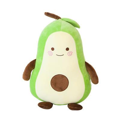 China Plush 2021 Summer Latest Design Fruit Plush Toy 24cm Super Soft Avocado Stuffed Plush Toy Pillow Green for sale