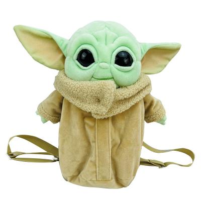 China Newest Design Most Popular 35cm Baby Yoda Plush Backpack Soft Plush Stuffed Kids Gifts Plush Stuffed Toy Yoda Plush Backpack for sale