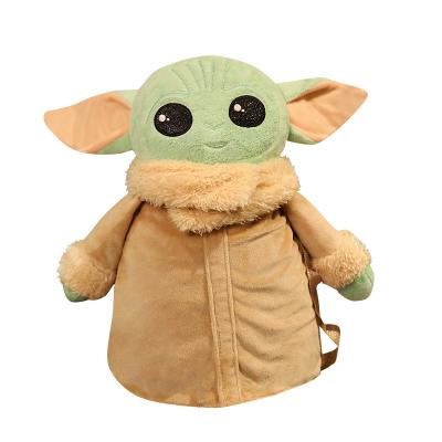 China Wholesale 35cm Plush Top Selling Kids Gift Baby Yoda Plush Backpack Soft Stuffed Plush Baby Yoda Backpack for sale