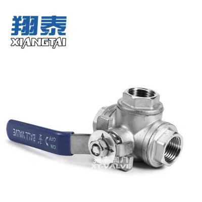 China Stainless Steel Factory Outlet 3 Way Ball Valve Stainless Steel 3 Way Ball Valve for sale