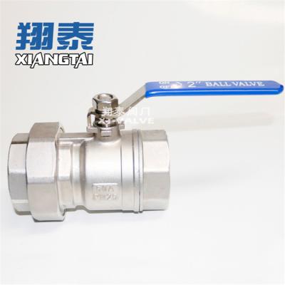 China Hot Selling Popular Stainless Steel Union Ball Valve 2pc Union Ball Valve for sale