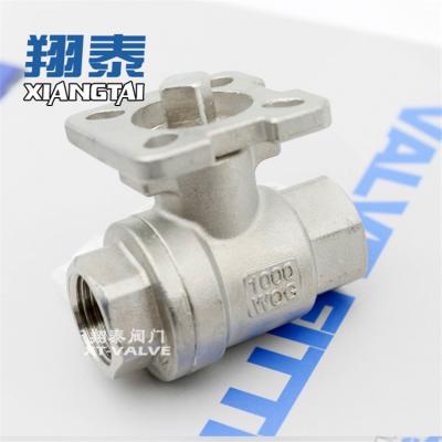 China Professional Stainless Steel Manufacturer Stainless Steel 2pc Ball Valve With High Pneumatic Mounting Bracket for sale