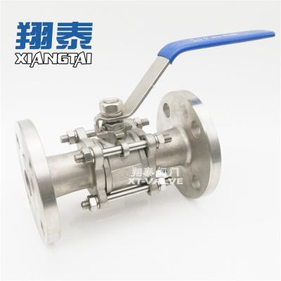 China High General Thread 3pc Flange Weld End Clamp Stainless Steel Ball Valve for sale