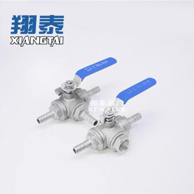 China Stainless Steel Factory Wholesale Three Way Ball Valve Pipe End Stainless Steel for sale