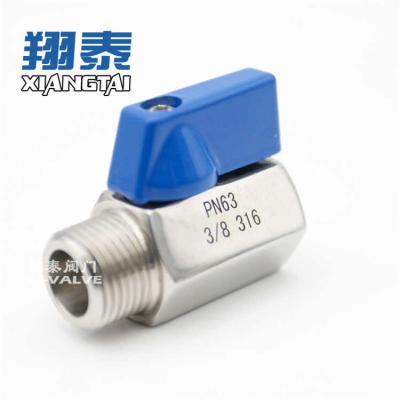 China High Quality Stainless Steel Mini Stainless Steel Ball Valve Male And Female Thread for sale