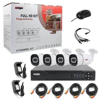 China Waterproof Indoor 4 Channel NIGHT VISION 1080P Chip Price CCTV DVR Camera Kits 4 Channel DVR KIT for sale