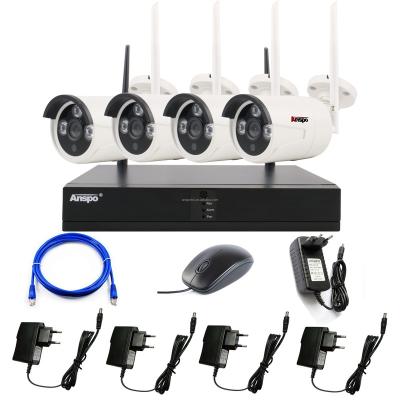 China Outdoor Waterproof FULL HD 4CH IP CCTV Camera System Wireless Kit 2MP 1080P Wifi NVR Kit Network NIGHT VISION for sale