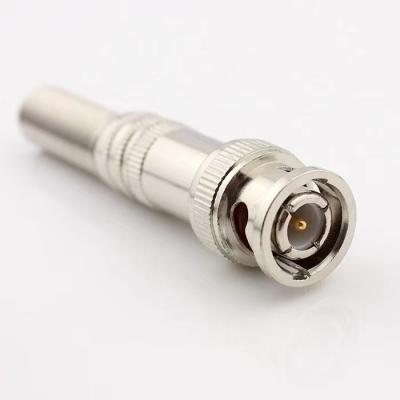 China CCTV Accessories RG59 Cable CCTV BNC Moisture Proof Bonding Coaxial Male Spring Connector for sale