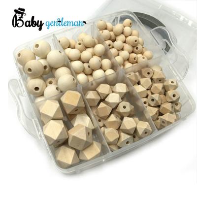 China Top selling solid wood diy wooden string and thread beads for baby Z08102K for sale