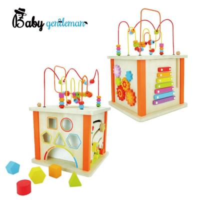 China Plywood+ Wooden Activity Toy Baby First Solid Wood Learning Cube For Education Z11181B for sale