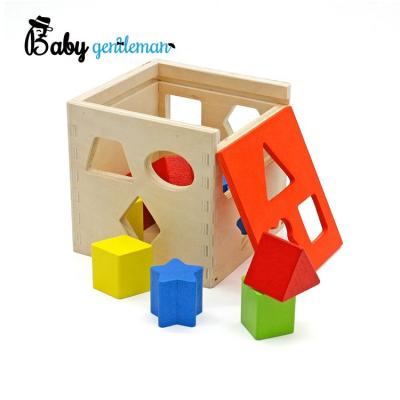 China Wholesale Solid Wood Early Education Toy Wooden Shape Block Sorter For Baby Z12087D for sale