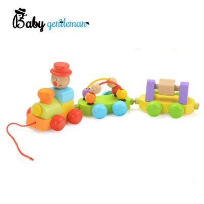 China New Plywood+ Solid Wood Educational Wooden Pull Along Toys For Baby Z05090C for sale