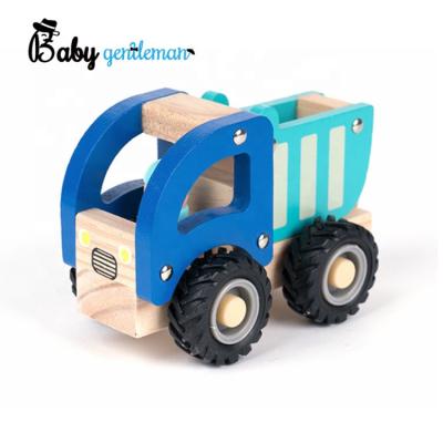 China High Quality Kids Dump Truck Solid Wood Wooden Mini Toy For Wholesale Z04449A for sale