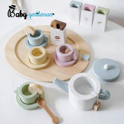 China New Design Wood Tea Set Wooden Toy For Children Z10390B for sale