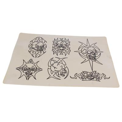 China Body Permanent Make Up Tattoo Practice Skin Skull Pattern Silicone Rubber for sale