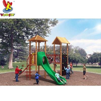 China Outdoor Child Slide Slide Park Playground Wooden Play House for sale