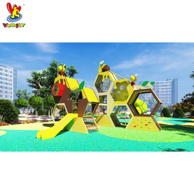 China PE+LLDPE+Galvanized Steel Pipe Kids Polyhedron Honeycomb Installation Outdoor Playground Equipment for sale