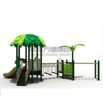 China Outdoor park treehouse playground with slides for kids for sale