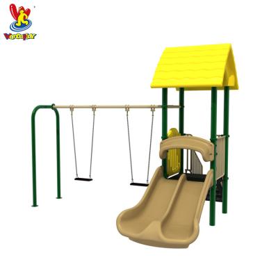 China Outdoor Baby Plastic Slide Equipment Playground Kids Wandeplay Garden Swing For Kids for sale