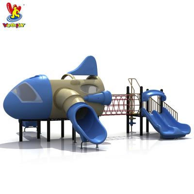 China Outdoor PE Airplane Playsets Kids Playground Slide Equipment Plastic Slide for sale