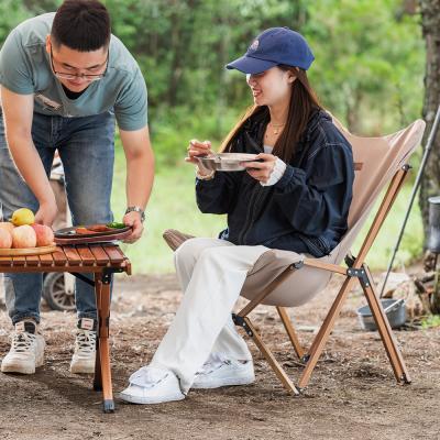 China Folding; Folding Chair Butterfly Chair Canvas Folding Chair Ultralight Outdoor Solid Wood Portable Camping Recliner for sale