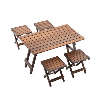 China Outdoor Folding Chair and Table Folding Fold Away Dinner Table and Chair for 4 Person for sale