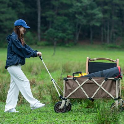 China Folding Bench Garden Outdoor Utility Folding Trolley Folding Trolley 4 Wheel Camping Trolley for sale