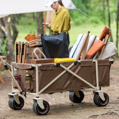 China Folding Collapsible Folding Cart Camping Garden Cart Beach Outdoor Service Cart for sale