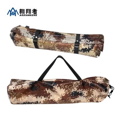 China Air Force Lightweight Auto Inflatable Pack Backpack Easy Folding Compact Sleep Camping Pad With Pillow for sale