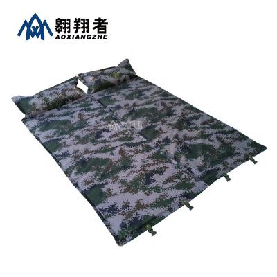 China Easy Folding 3cm Thickness Automatic Camouflage Air Cushion Cushion Protection Outdoor Camping Mat for sale