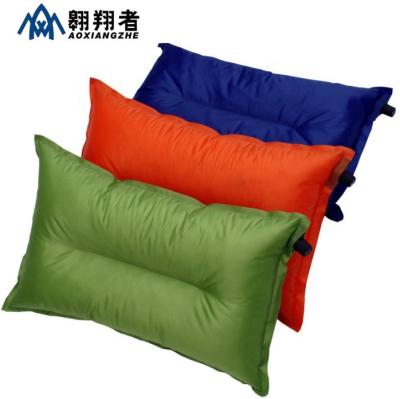 China Wholesale Inflatable Customized Outdoor Dedicated Portable Colorful Auto Camping Travel Inflatable Neck Pillow With Bag for sale