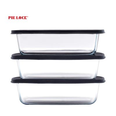 China Microwavable High Borosilicate Glass Baking Dish For Microwave Oven Safe With PE Lid for sale