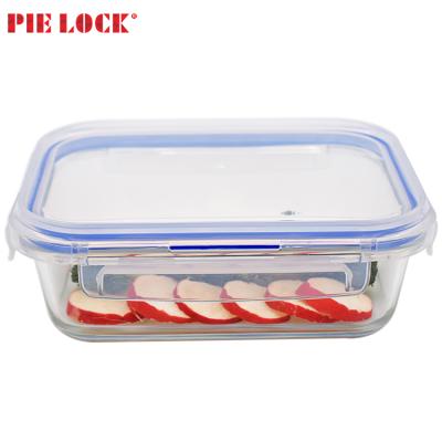 China High Freshness Preservation Borosilicate Glass Food Containers With PP Lid For High Temperature Microwave Ovens for sale