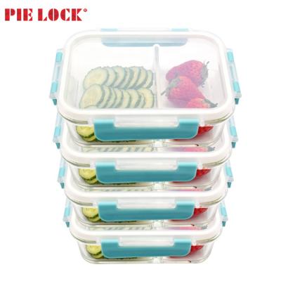 China Viable Hot Microwave Oven Safe Glass Food Container Bento Lunch Box Waterproof Sales for sale