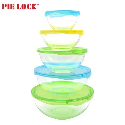 China 5 Sets High Borosilicate Glass Bowl Disposable Glass Mixing Bowl Heat Resistant Glass Bowl For Salad for sale