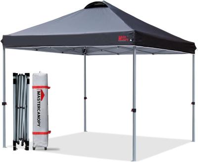 China Durable Polyester MASTERCANOPY Ez Automatic Canopy Tent With Roll Bag (8x8, Black) for sale