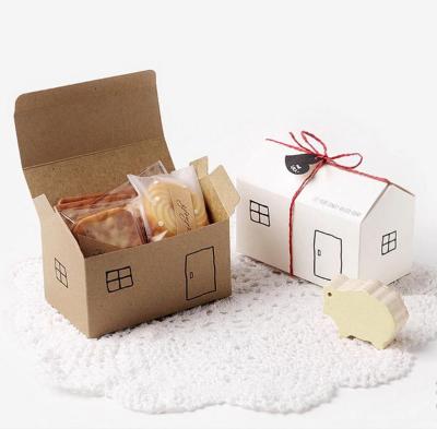 China Kraft House Disposable White Paper Gift Boxes, Candy Gift Box, Paper Box for sale