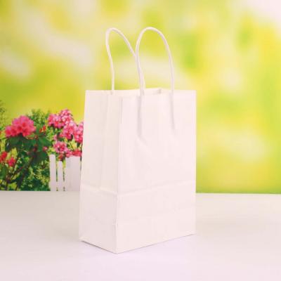 China Bags Recyclable 9 Colors 15x7.5x21cm Luxury Natural Kraft Paper Gift Bag Handles Recyclable Loot for sale