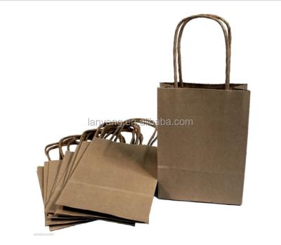 China Recyclable Plain Kraft Paper Shopping Bag Gift Bag Eco-Friendly Customizable Paper Bag With Handle (CZ-877) for sale