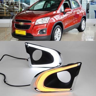 China 2PCS DRL Daytime Running Lights Fog Lamp Cover 12V Daylight For Chevrolet Chevy TRAX 2014 2015 2016 P31 for sale