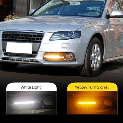 China 2Pcs LED DRL Daytime Running Lights Fog Lamp Cover Daytime Running Motor Hole For Audi A4 A4L B8 2009 2010 2011 2012 B4 for sale