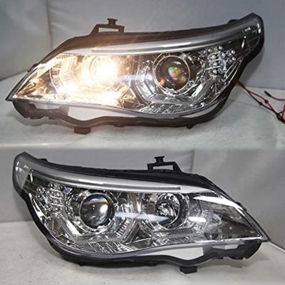 China For Year BMW E60 523i 525i 530i LED Headlight 2003-2007 Chrome Housing 5 Series for sale